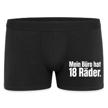 Mein Büro hat 18 Räder - LKW Fahrer, Fernfahrer - Männer Boxer Shorts - Schwarz - Vorne