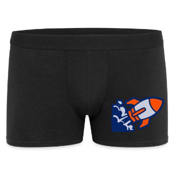 Spaceship Rocket Icon - Men's Boxer Shorts - black - Front