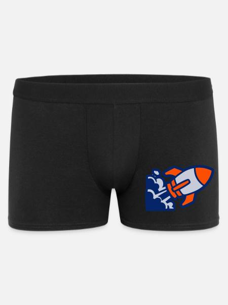 Spaceship Rocket Icon - Men's Boxer Shorts - black