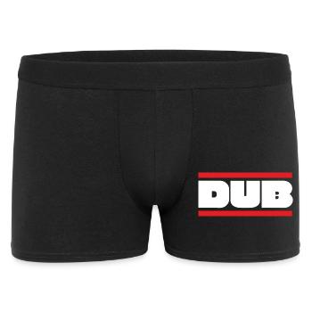 DUB Word Grass avec des barres rouges - Boxer Homme - noir - Devant