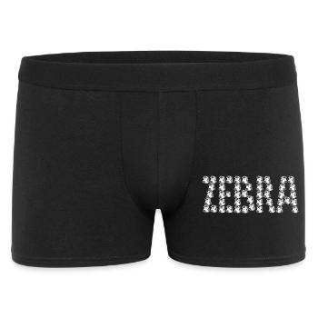 Cartoon zebra typography - Men's Boxer Shorts - black - Front
