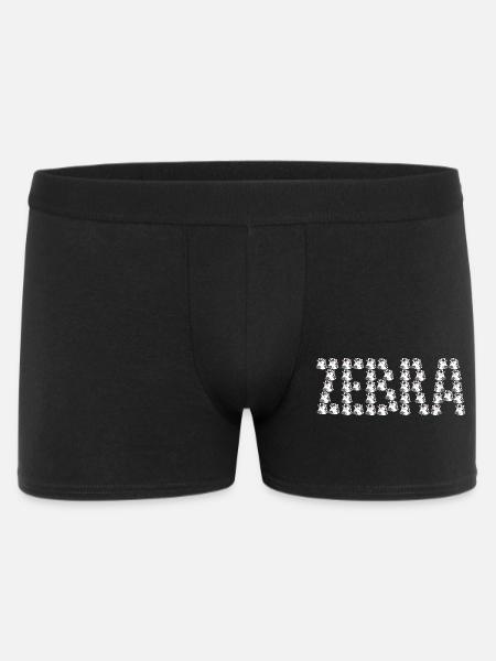 Cartoon zebra typography - Men's Boxer Shorts - black
