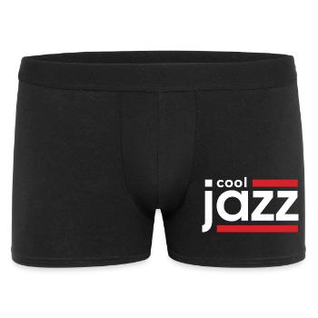 Cool Jazz Logo with Red Bars - Men's Boxer Shorts - black - Front