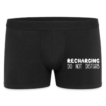 Recharging Do Not Disturb, White - Men's Boxer Shorts - black - Front