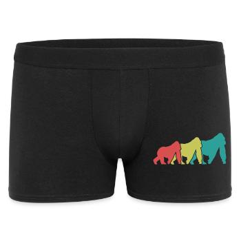 Silhouettes des Trois Singes Rétro - Boxer Homme - noir - Devant