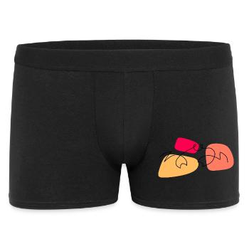 Lineart crab with color background - Men's Boxer Shorts - black - Front