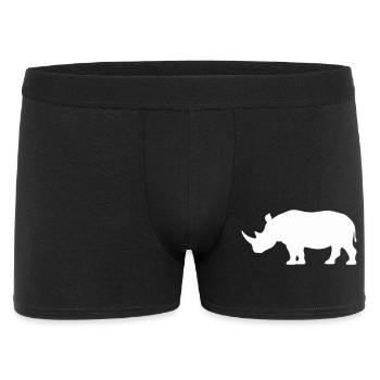 Rhino Silhouette Minimaliste - Boxer Homme - noir - Devant