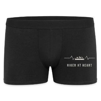 Le randonneur au cœur battement de cœur - Boxer Homme - noir - Devant