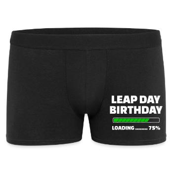 Chargement de l’anniversaire du jour bissextile - Boxer Homme - noir - Devant