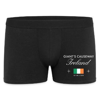 Giant's Causeway Northern Ireland Coordinates Souvenir - Men's Boxer Shorts - black - Front