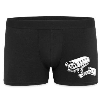 Humour Macabre Sécurité Caméra Crâne Gothique - Boxer Homme - noir - Devant