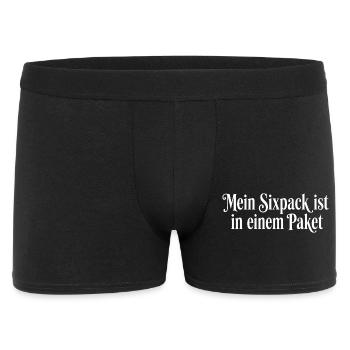 Mein Sixpack im Paket Lustig - Men's Boxer Shorts - black - Front