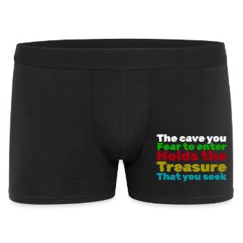 Courage Through Fear: Treasure Quote - Men's Boxer Shorts - black - Front