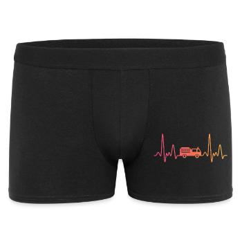 Fire Truck Sunset Heartbeat Pumped - Men's Boxer Shorts - black - Front