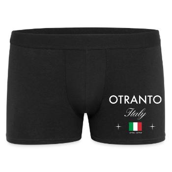 Otranto, Italie, coordonne le souvenir de voyage - Boxer Homme - noir - Devant