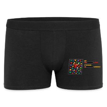 Bloc 8-bits : design rétro d’escalade en pixel art - Boxer Homme - noir - Devant