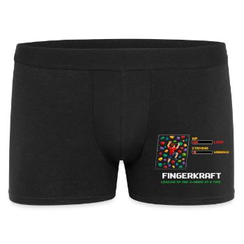 Retro Pixel Art Bouldering: Leveling Up Saying - Men's Boxer Shorts - black - Front