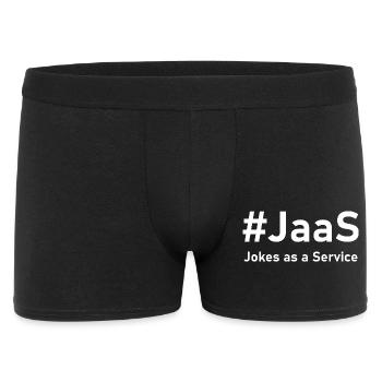 JaaS – Les blagues en service | Drôle de discours IT - Boxer Homme - noir - Devant