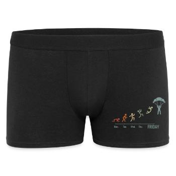  Fallschirmspringen SKYDIVING SKYDIVER - Männer Boxer Shorts - Schwarz - Vorne