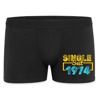 Single 1974 - Männer Boxer Shorts - Schwarz - Vorne