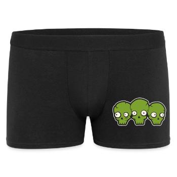 Totenköpfe  - Männer Boxer Shorts - Schwarz - Vorne