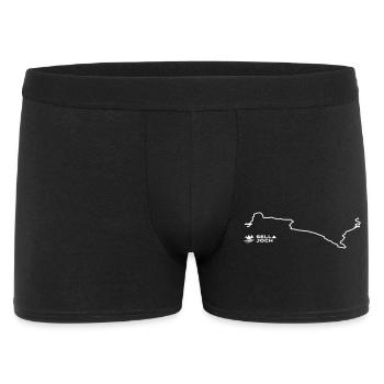 Sellajoch Straßenverlauf - Männer Boxer Shorts - Schwarz - Vorne