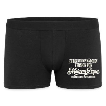 Mädchen Version Von Meinem Papa - Männer Boxer Shorts - Schwarz - Vorne