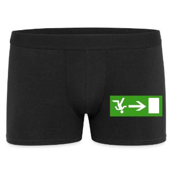 Schlendern aus der Kneipe  - Männer Boxer Shorts - Schwarz - Vorne