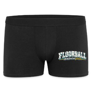 Floorball Löcher Humor Design - Männer Boxer Shorts - Schwarz - Vorne
