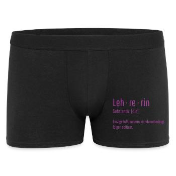 Lehrerin Substantiv Influencerin Lustig Geschenk - Männer Boxer Shorts - Schwarz - Vorne