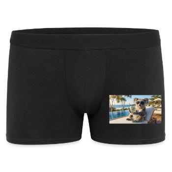 Koala genießt Eukalyptus bei der Happy Hour - Männer Boxer Shorts - Schwarz - Vorne