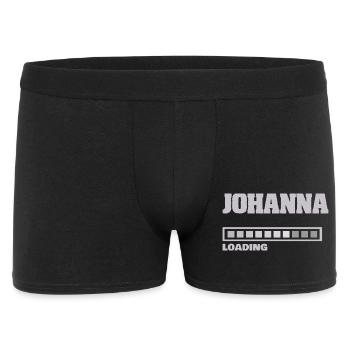 Geburt Johanna - Männer Boxer Shorts - Schwarz - Vorne