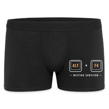 Alt-F4-Treffen Überlebender - Männer Boxer Shorts - Schwarz - Vorne