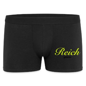 Reich geboren | vermögend | reich | Geburt | - Men's Boxer Shorts - black - Front