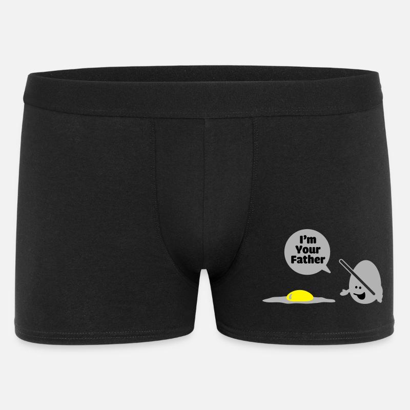 egg vader - Männer Boxer Shorts - Schwarz