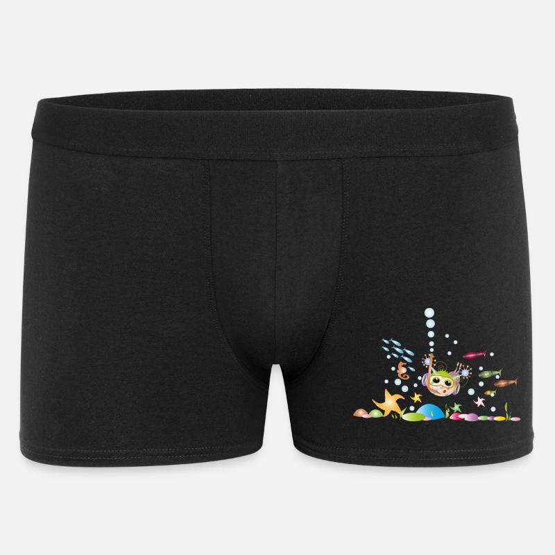 Taucher - Männer Boxer Shorts - Schwarz