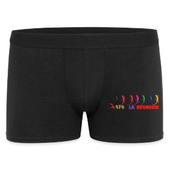Geckos Arc ciel 974 Réunion - Boxer Homme - noir - Devant