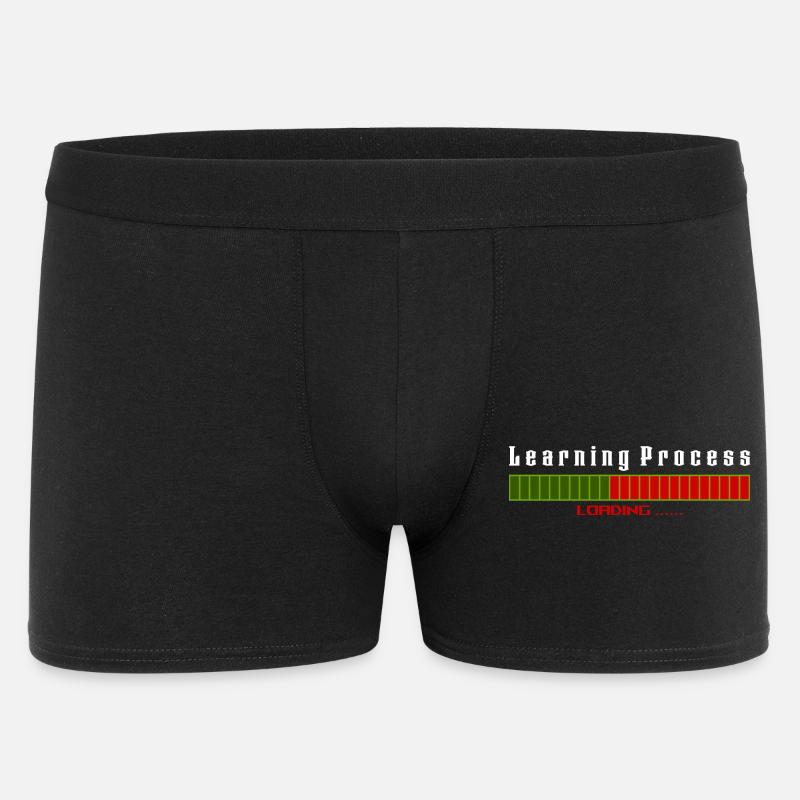 Learning Process Loading black shirt - Männer Boxer Shorts - Schwarz