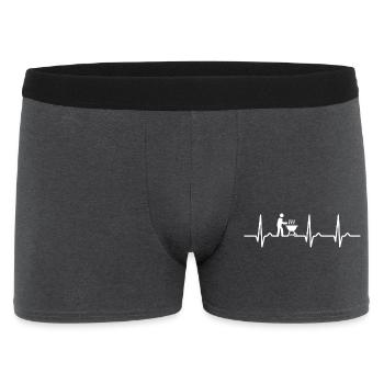 Courbe ECG - courbe cardiaque - pouls - grillades - Boxer Homme - charbon - Devant