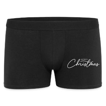 Élégante écriture blanche de Noël - Boxer Homme - noir - Devant