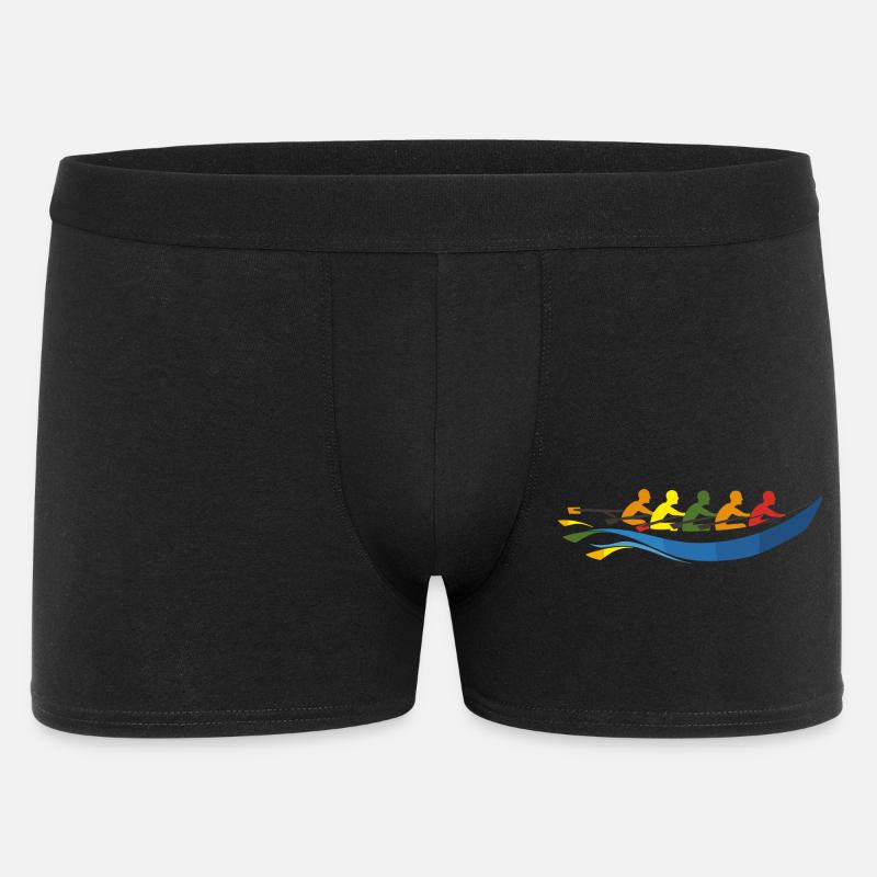 Rudermannschaft Comic Look - Männer Boxer Shorts - Schwarz