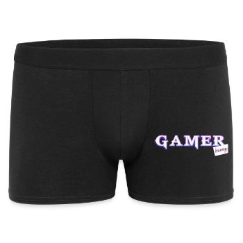 Jeder gamer braucht sein bunny! - Männer Boxer Shorts - Schwarz - Vorne