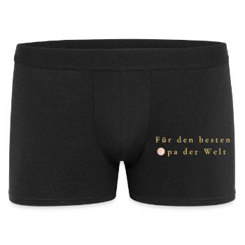Für den Besten Opa der Welt – Goldene Schrift - Männer Boxer Shorts - Schwarz - Vorne