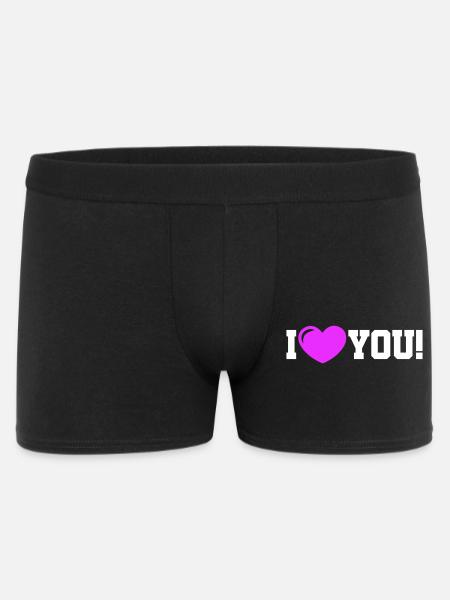 I love you - Ich Liebe Dich - Men's Boxer Shorts - black