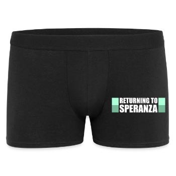 Back to Speranza Funny Gaming Loot - Männer Boxer Shorts - Schwarz - Vorne