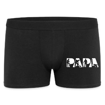 Papa Agricultural Worker Farm Gardener Silhouette - Men's Boxer Shorts - black - Front