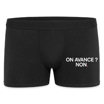 On avance non humour réunion bureau - Boxer Homme - noir - Devant