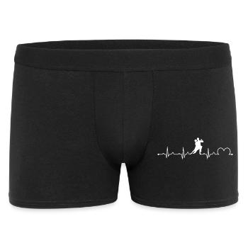 Salsa-Tanz Herzschlag Puls Retro-Design - Männer Boxer Shorts - Schwarz - Vorne