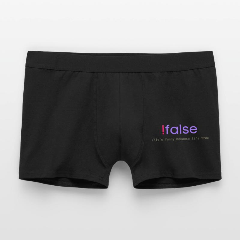 Ifalse Funny Coder Programming Pun Men's Boxer Shorts