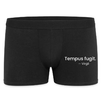 Tempus Fugit Latin Typography Tee - Boxer Homme - noir - Devant